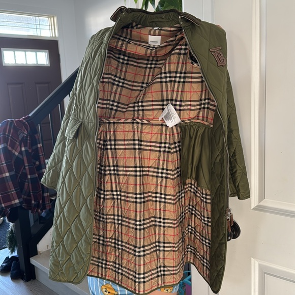 Authentic Burberry Monogram Motif Quilted Riding Coat - Picture 8 of 17